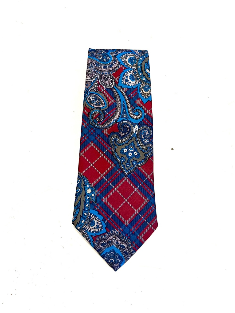 🇨🇦 Silk  Paisley Plaid Men's Tie
